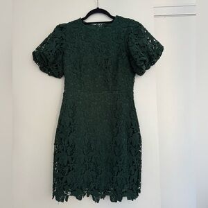 Aqua Green Eyelet Mini Dress